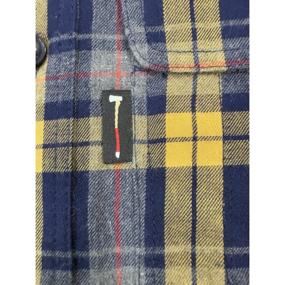 Best Made Co Mens Flannel Shirt Sz Medium Plaid Button Up Cotton Elbow Patches - Picture 8 of 14